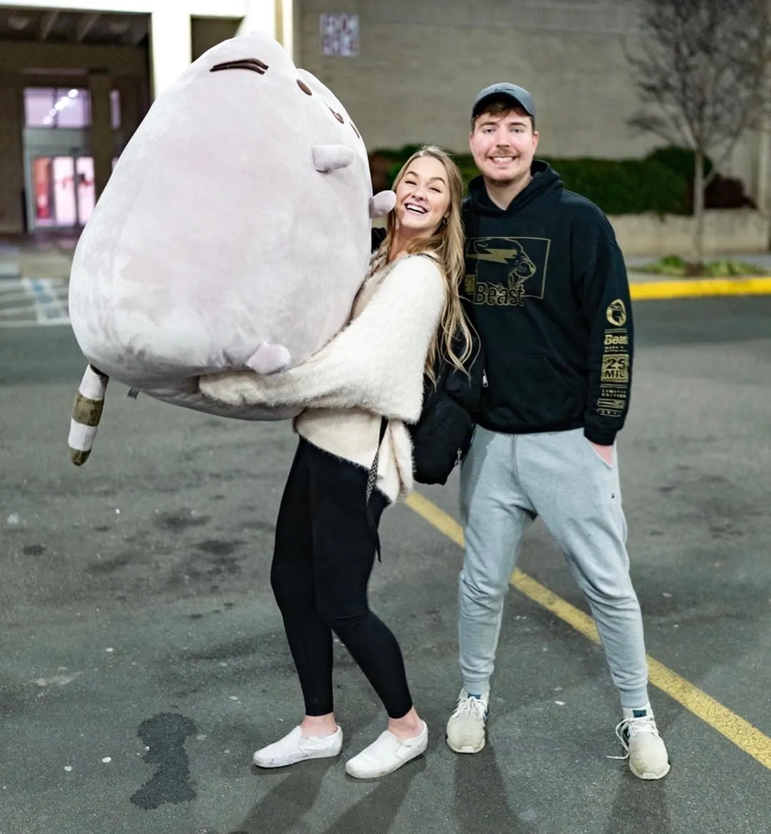 MrBeast with his former girlfriend Maddy Spidell