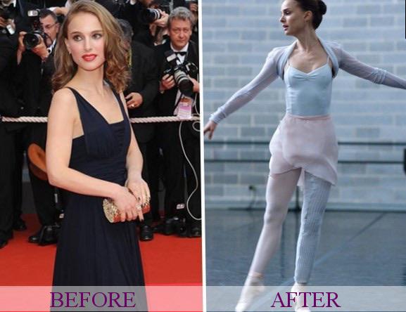 Natalie Portman before and after weight loss