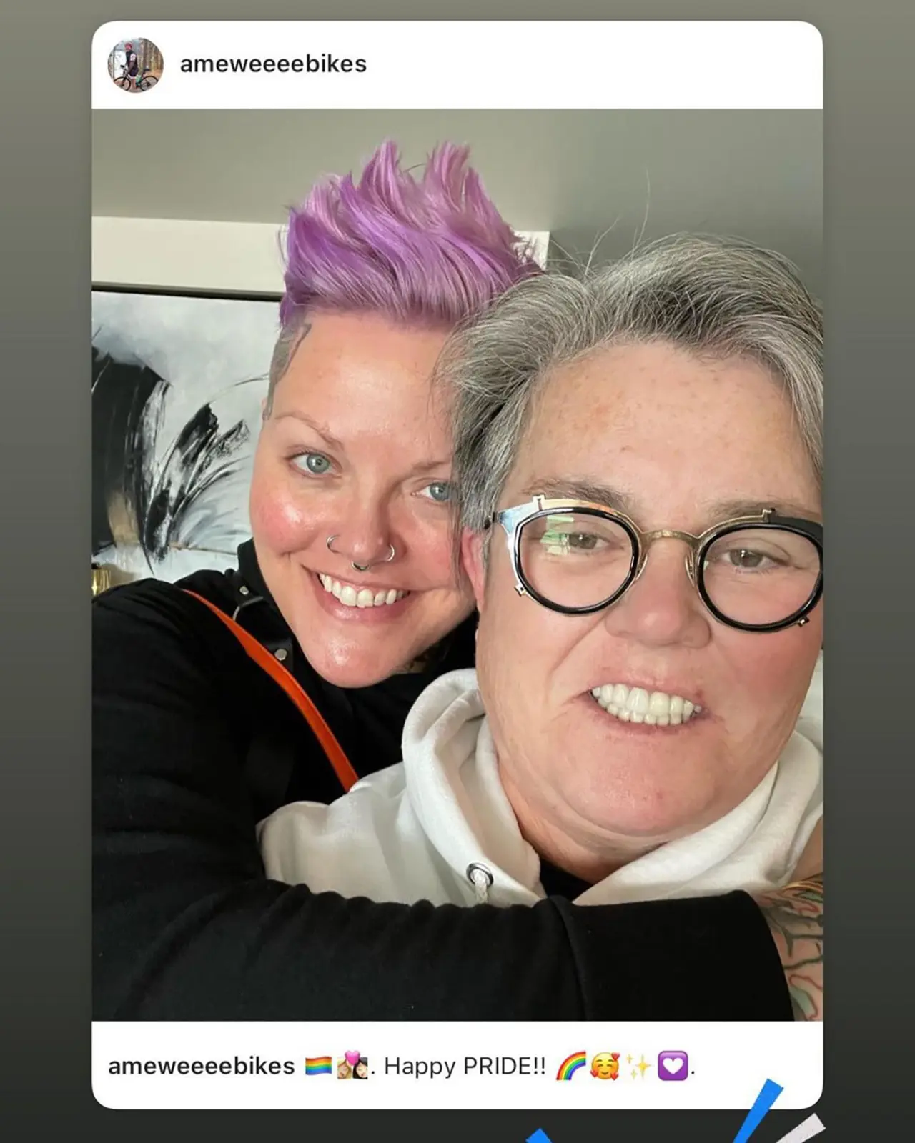 Rosie O’Donnell while going Instagram official with her new girlfriend Aimee Hauer