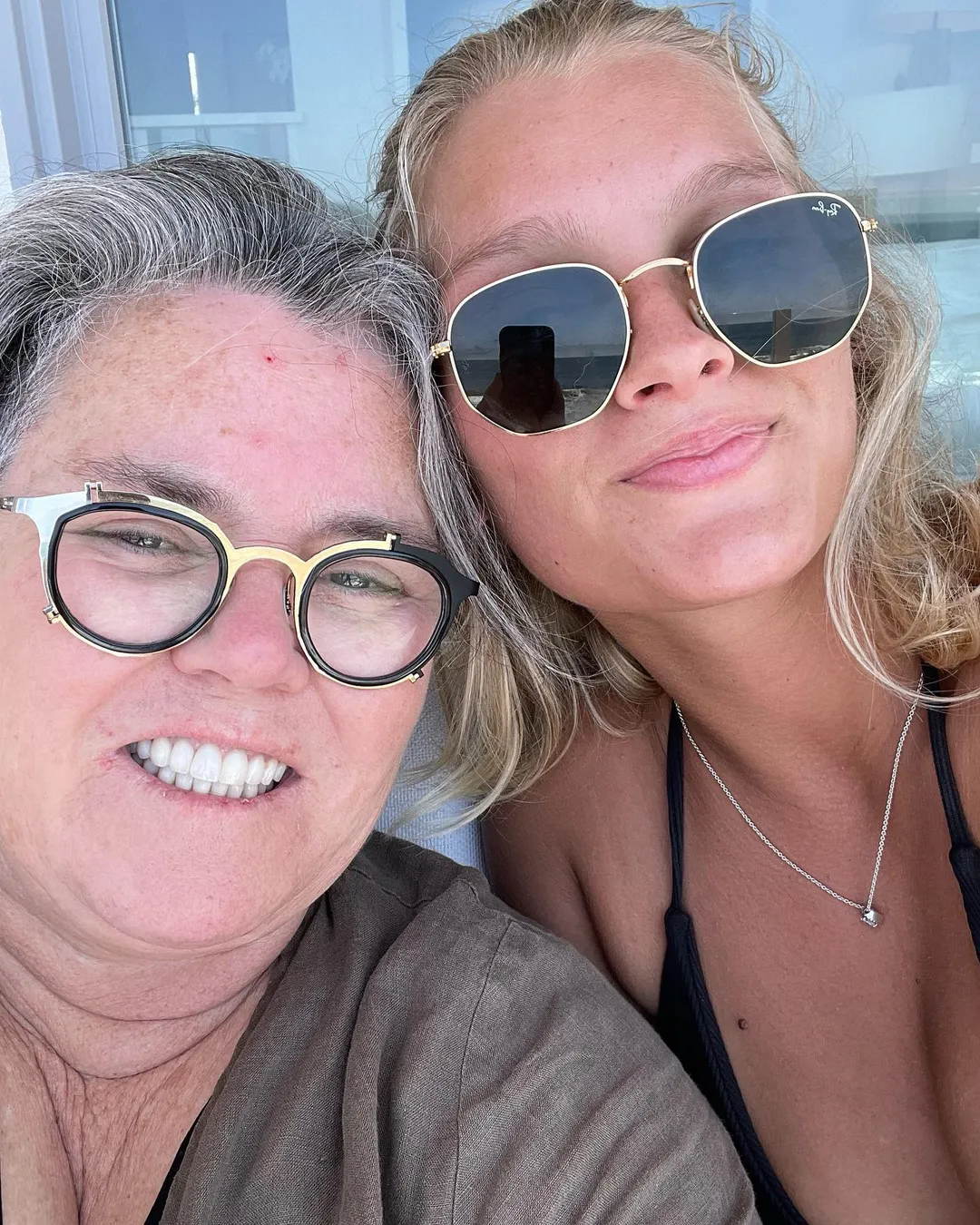 Rosie O'Donnell with her adopted daughter Vivienne in Malibu