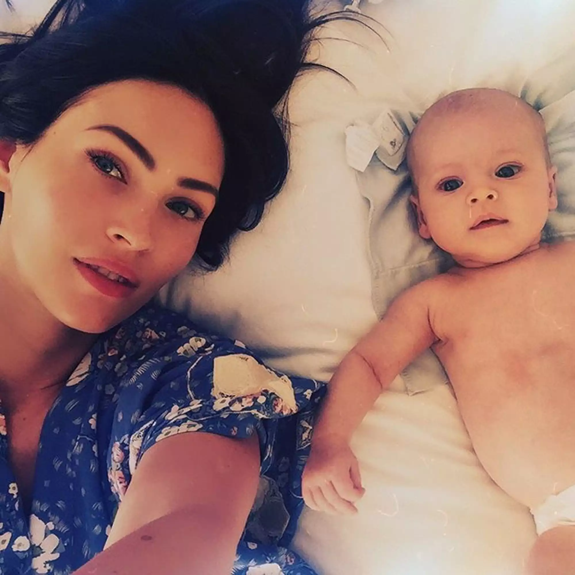 Megan Fox's first photo of her then 3-month-old son Journey.
