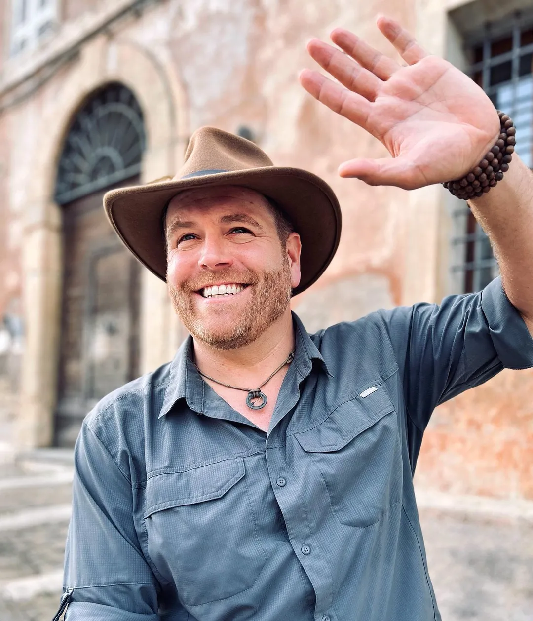 Josh Gates in Italy while filming for 'Expedition Unknown'