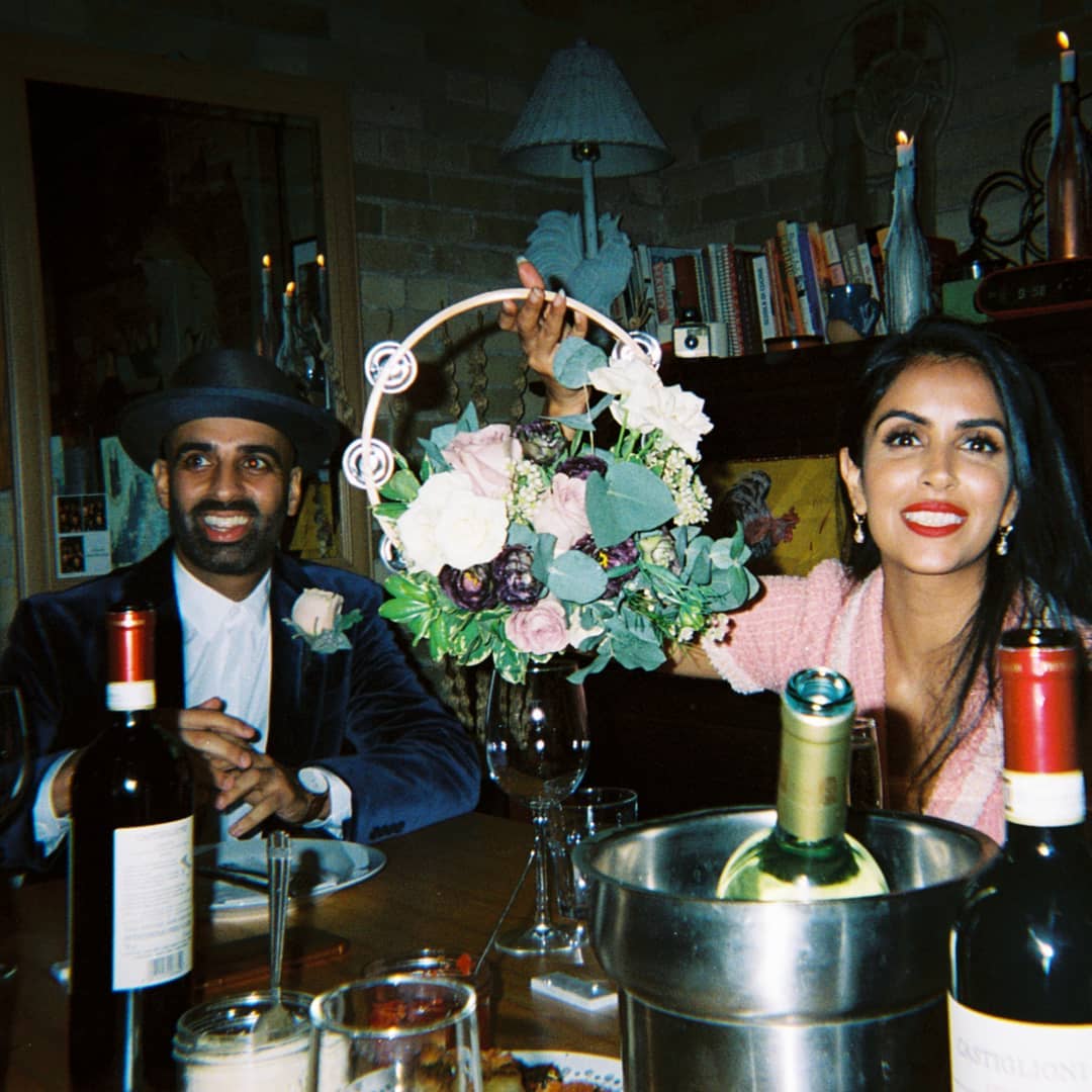 Parveen Kaur with her boyfriend, Reza Dahya, in October 2019