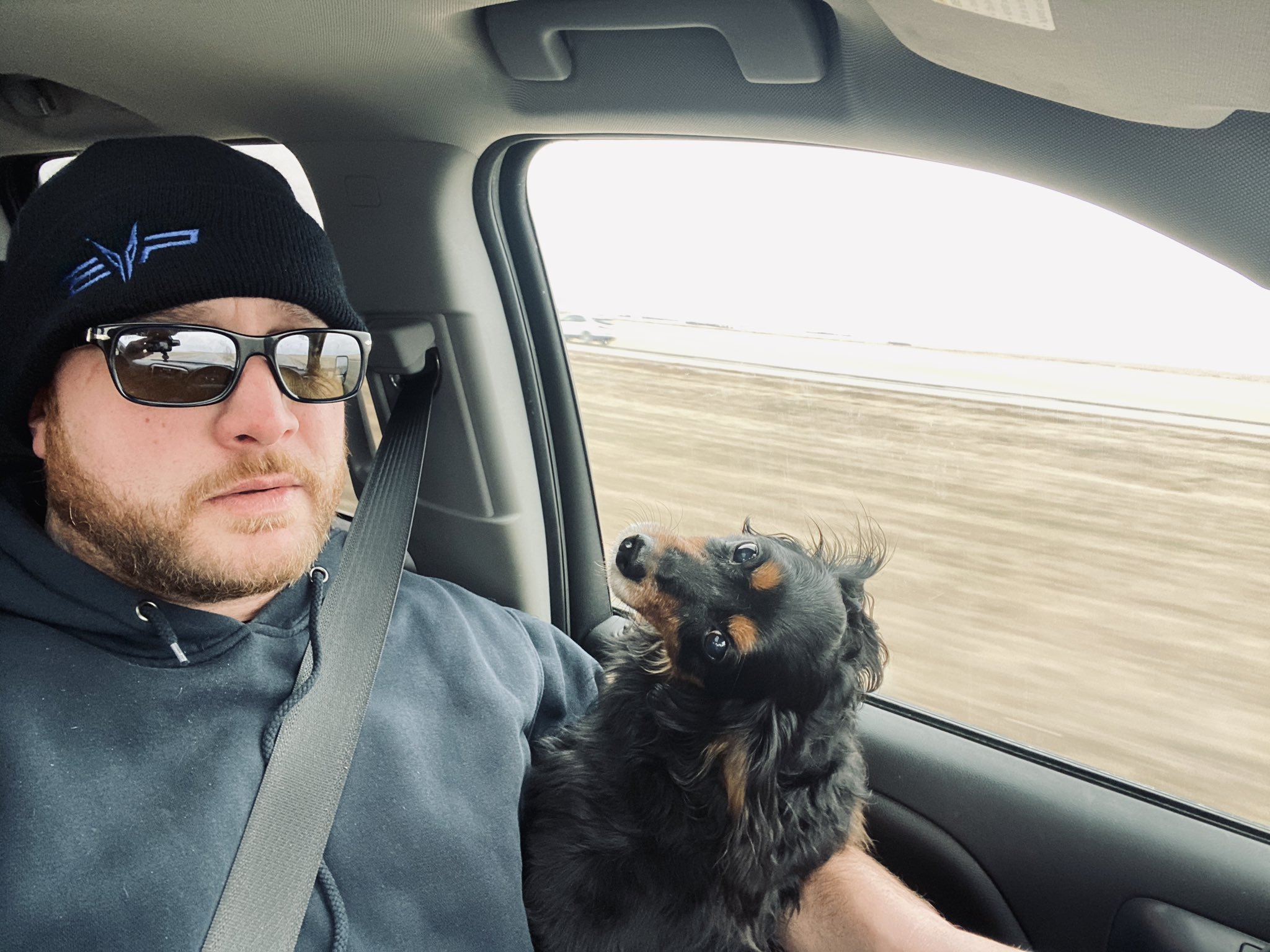 Rick Ness returning home with his dog after completing his work on 'Gold Rush'