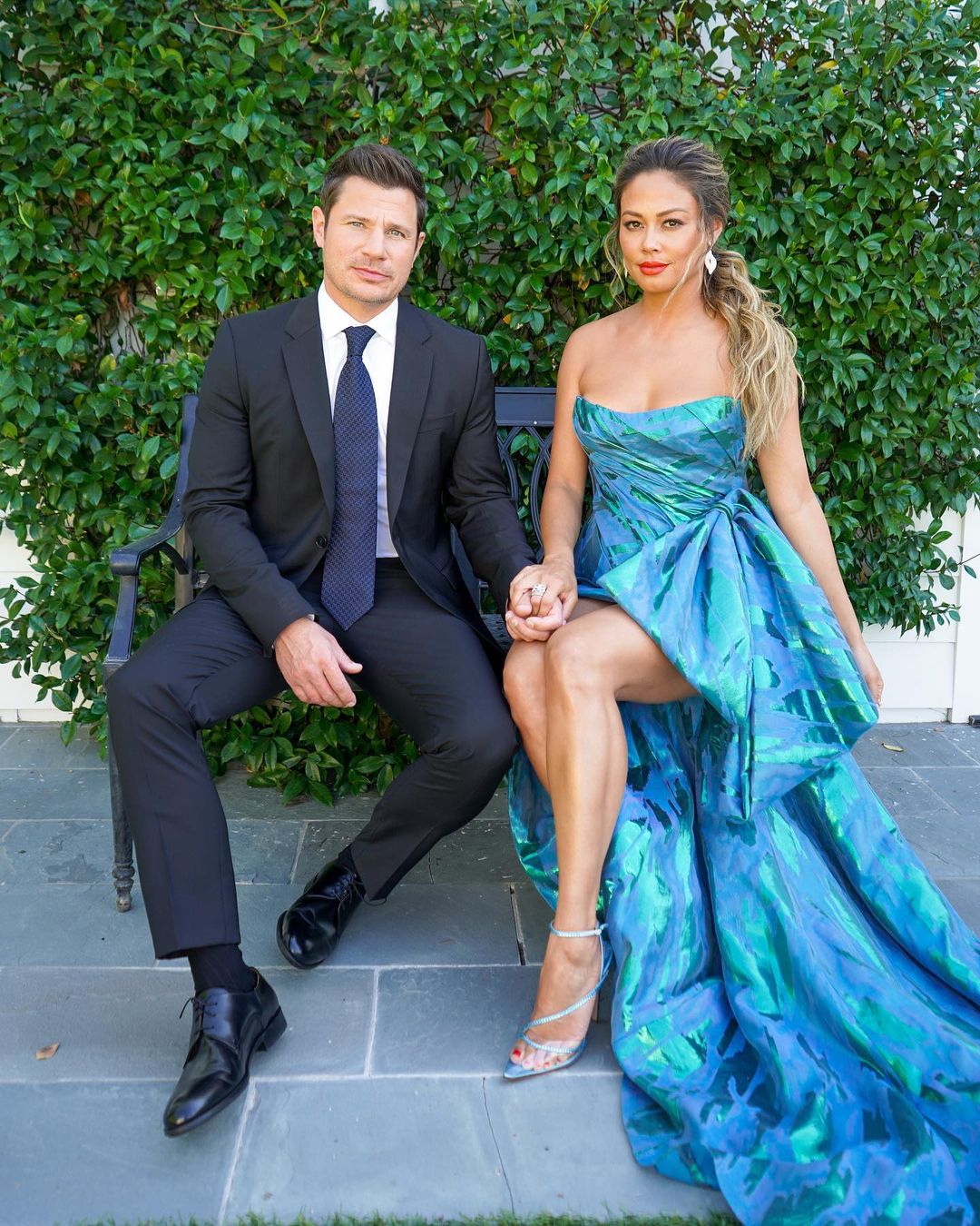 Vanessa Lachey and her husband Nick Lachey dressed up for the 2021 Emmys