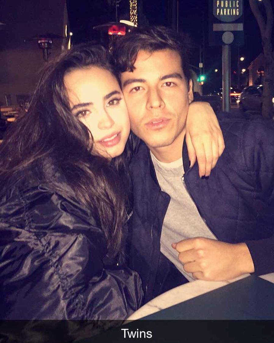 Sofia Carson hugging her rumored boyfriend Manolo Gonzalez Vergara