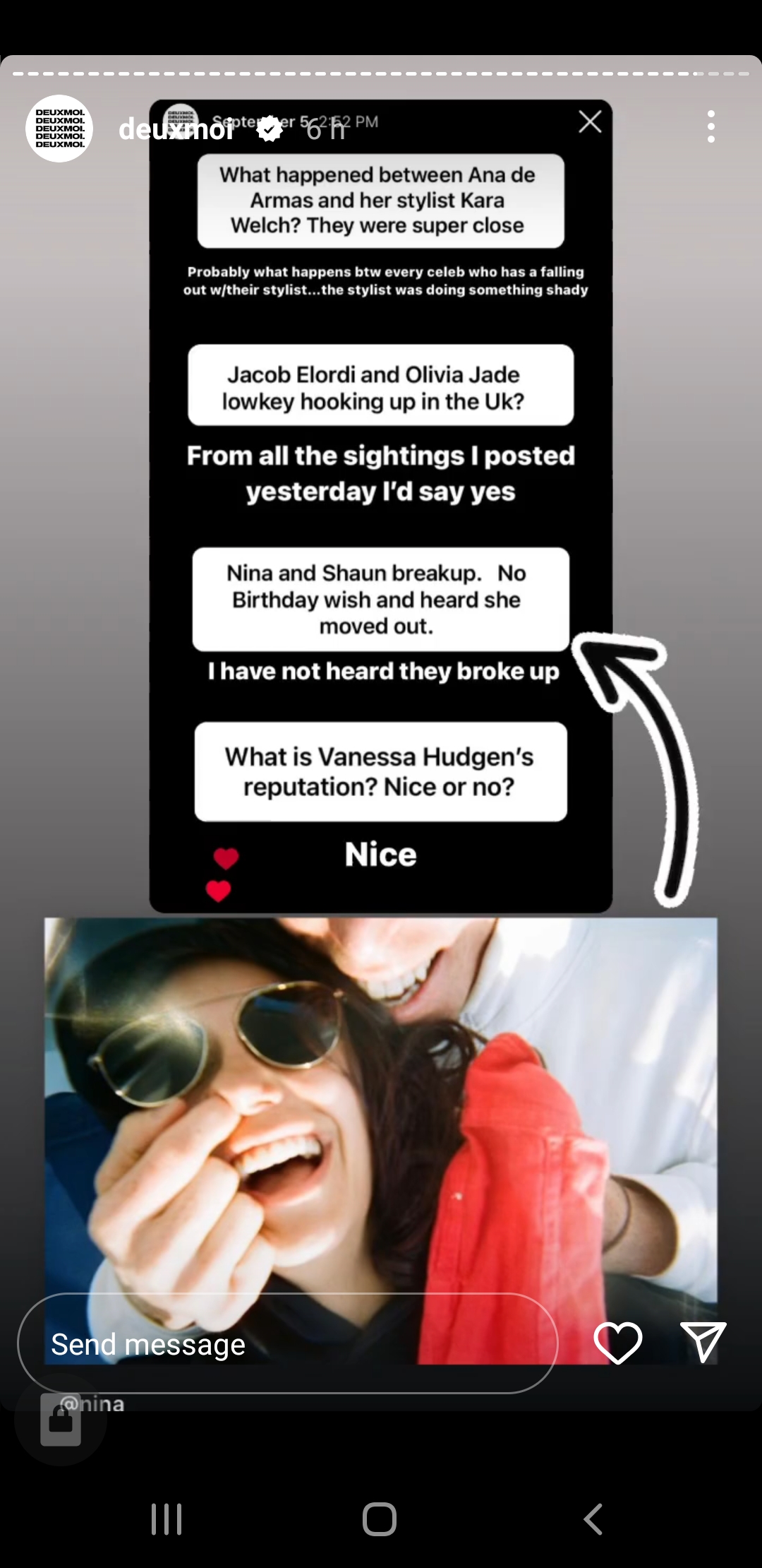 Deuxmoi responded to rumors about Nina Dobrev's break up with Shaun White