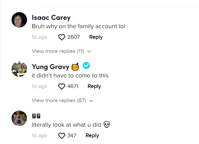 Rapper Yung Gravy's response to Monty Lopez's diss track 'Leftovers'