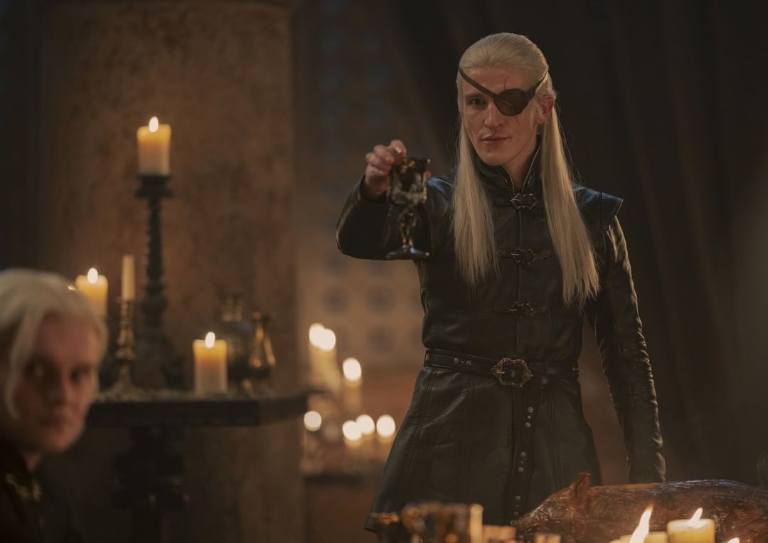 Ewan Mitchell as Aemond Targaryen in HBO Max's House of the Dragon