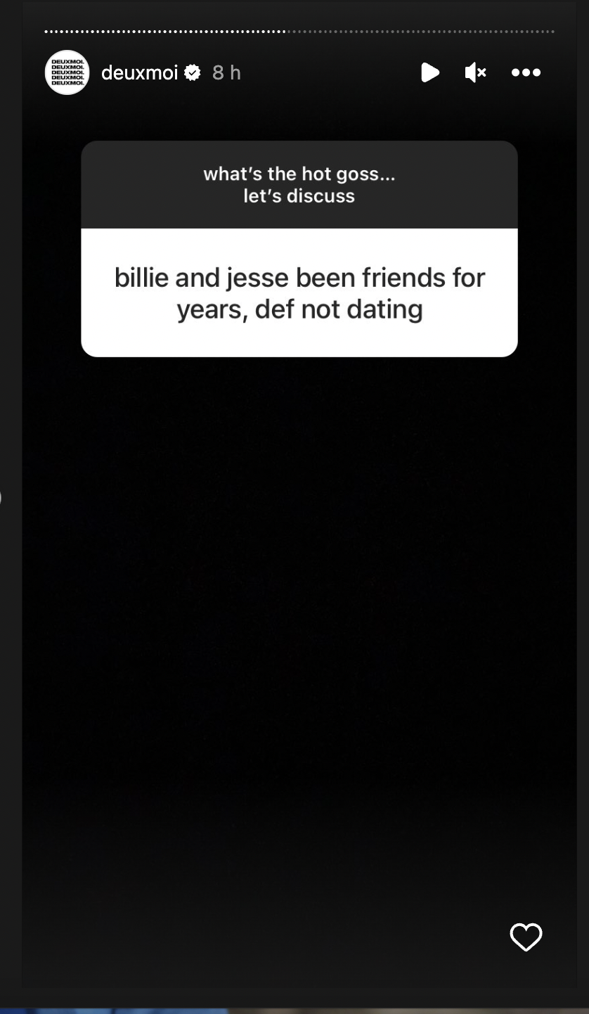 Deuxmoi debunked rumors about Jesse Rutherford being Billie Eilish's boyfriend. 