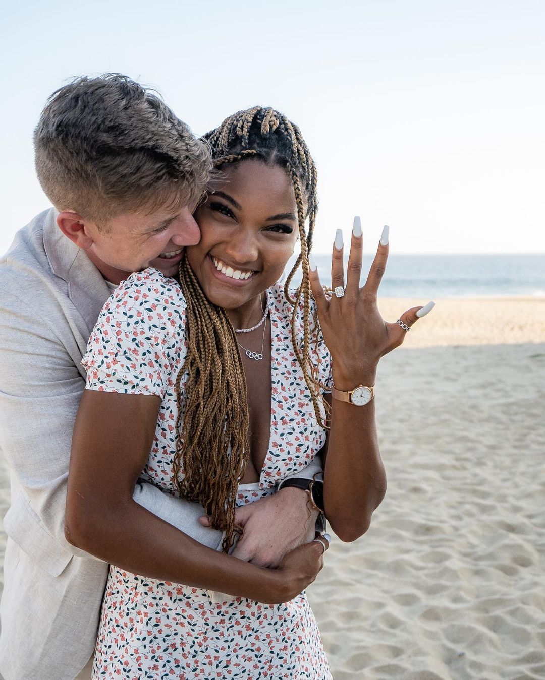 Hunter Woodhall and Tara Davis got engaged in September 2021 and had a wedding in October 2022.