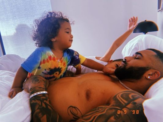 Tyler Lepley with his kids, Jade and Leo.