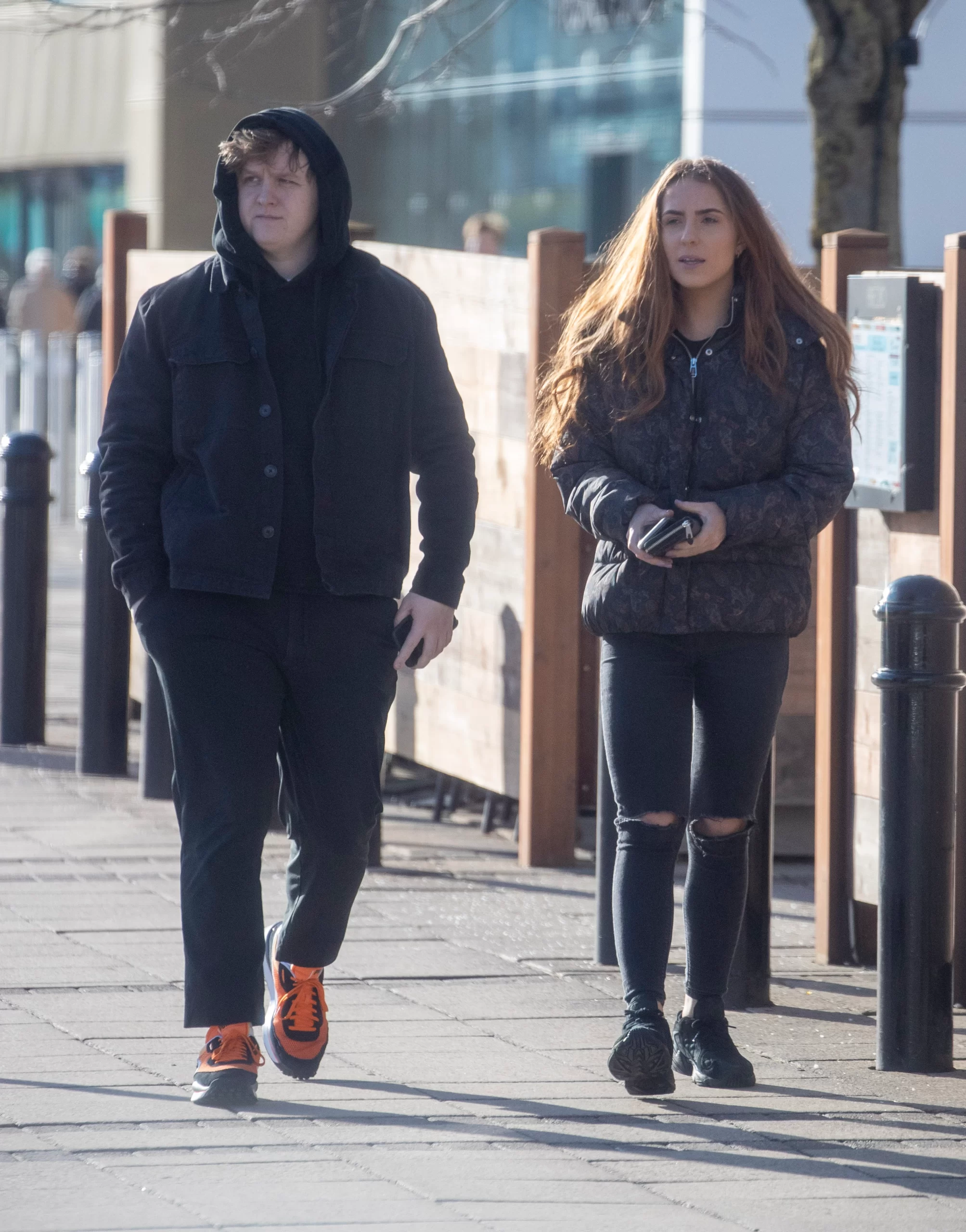 Lewis Capaldi taking a stroll with his ex-girlfriend Catherine Halliday