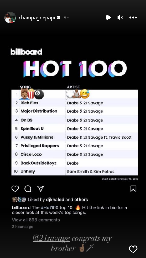 Drake covered Taylor Swift's name with a bunch of emojis. 