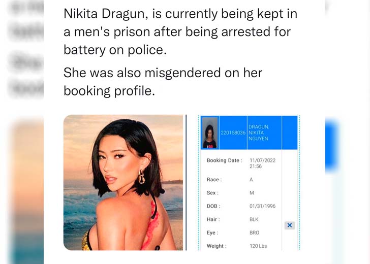 Nikita Dragun Misgendered and Forcefully Kept in Men’s Jail