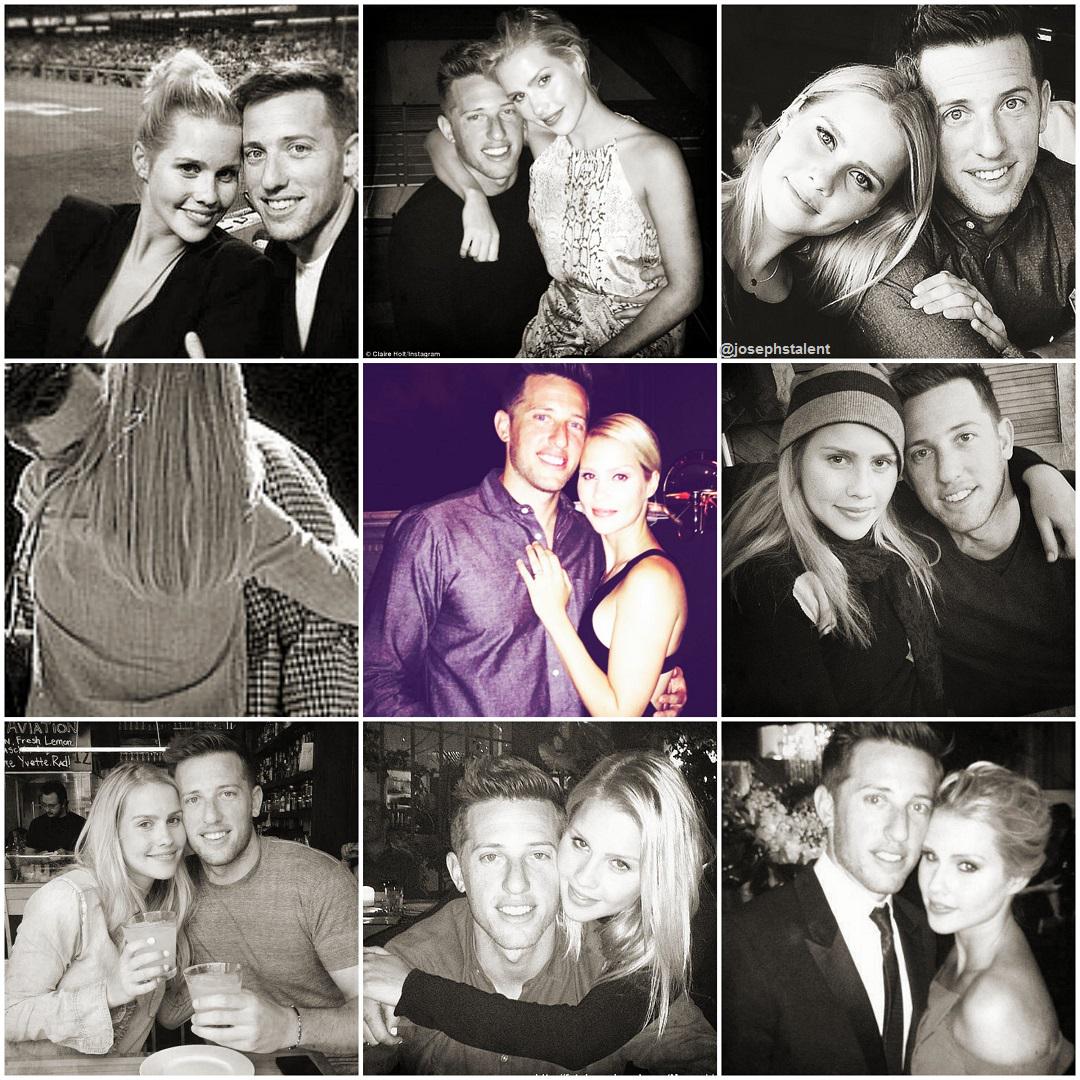 Collage pictures of Matt Kaplan with his now-former wife Claire Holt