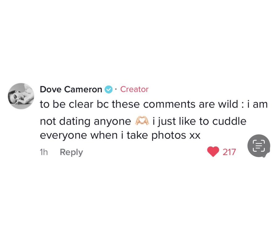 Dove Cameron refuted the dating rumors with Chase Hudson 