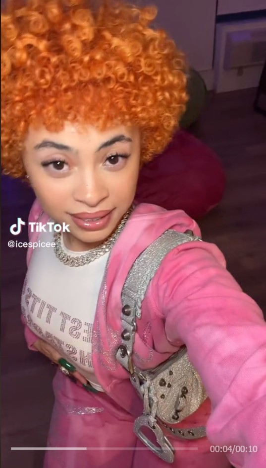 Ice Spice's looks while teasing her new song on TikTok