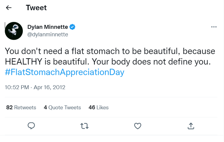 Dylan Minnette has been outspoken against body shaming.