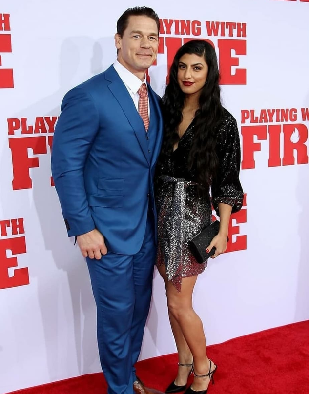 John Cena and Shay Shariatzadeh's red carpet debut at Playing with Fire's premiere. 
