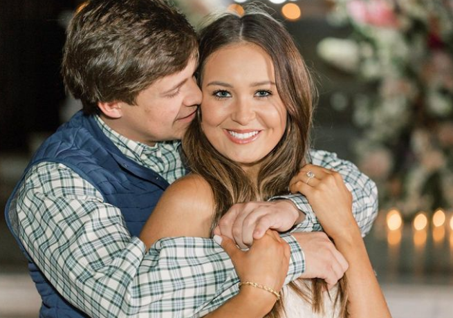 Sophia Hill and Taylor Watts from their engagement day. 