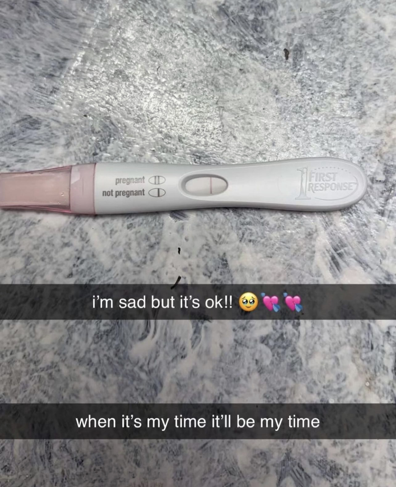 Zoe LaVerne took a pregnancy test to reveal that she is not pregnant again with her second baby