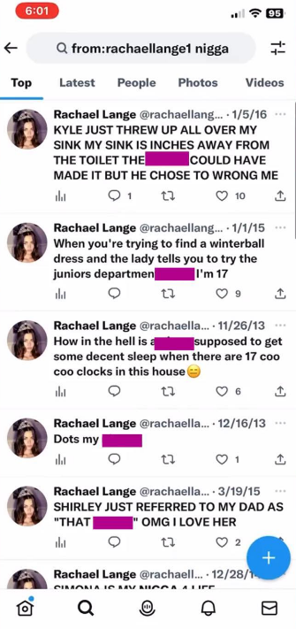 Rachael Lange exposed for using n word. 