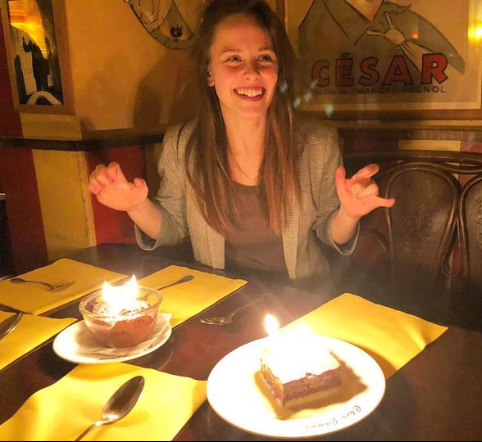 Pauline Chalamet celebrating her 26th birthday