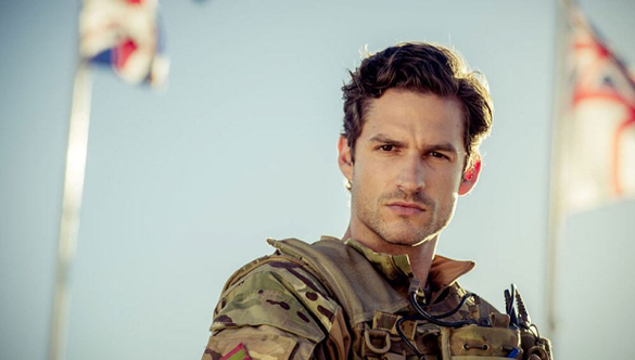 Ben Aldridge from the set of Our Girl