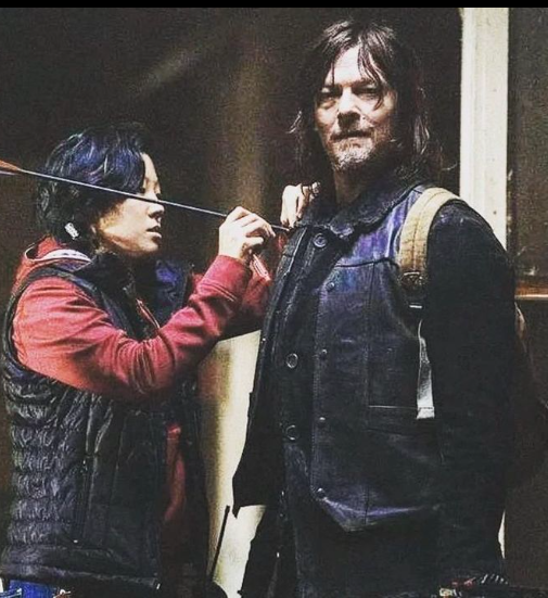 Norman Reedus during the shoot of 'The Walking Dead'