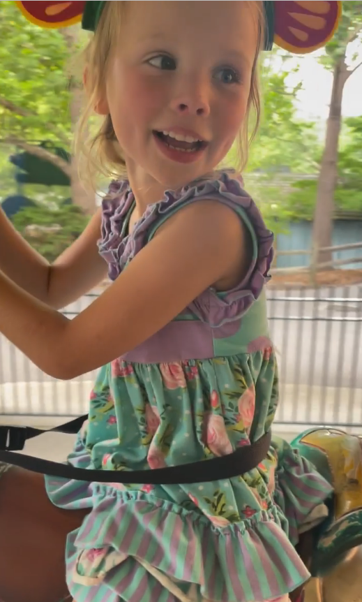 Kristine Zell's daughter at Dollywood Parks & Resorts.