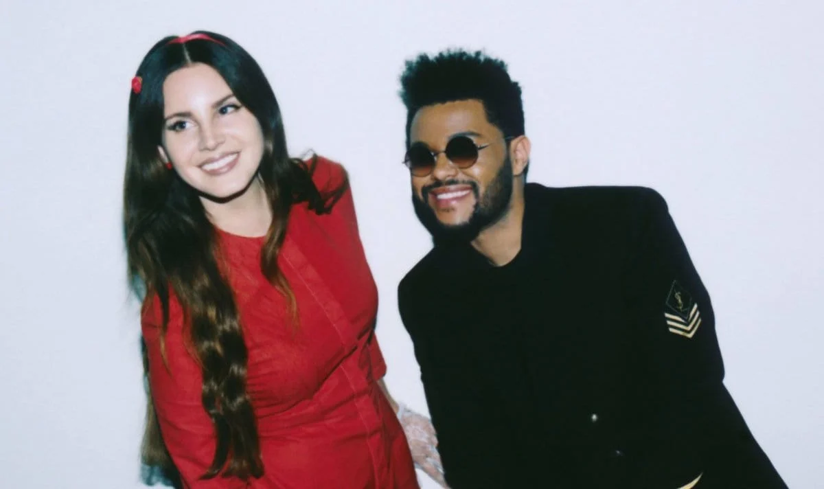 The Weeknd with Lana Del Rey during the photoshoot for 'Stargirl Interlude'