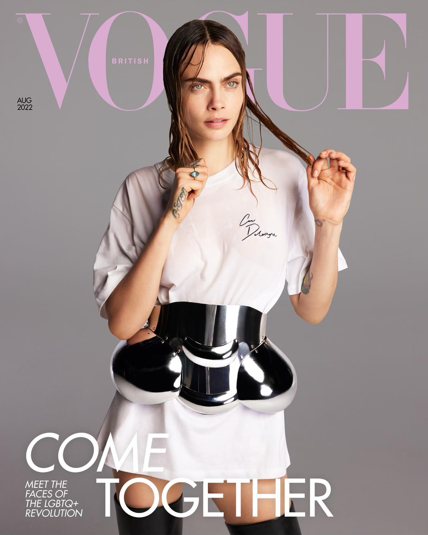 Cara Delevingne on the cover of British Vogue