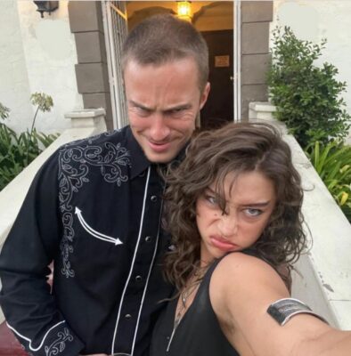 Drew Starkey and Odessa A'zion being goofy together(Source: Instagram) 