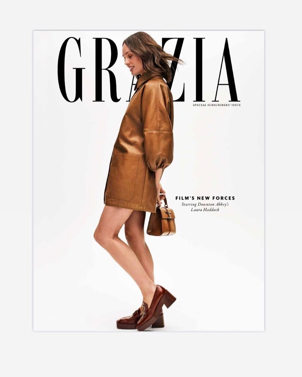 Laura Haddock on the cover of GRAZIA