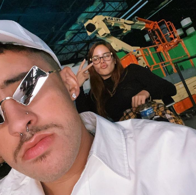 First picture Bad Bunny posted with Gabriela Berlingeri. 