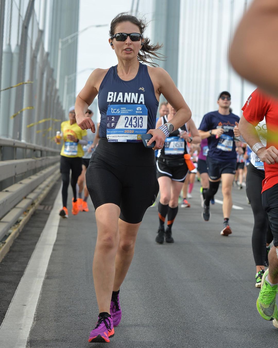 Bianna Golodryga, while running at the NYC Marathon