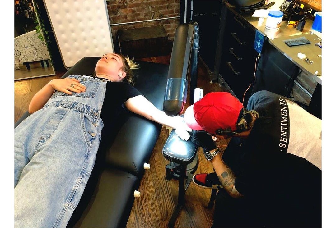Florence Pugh got her first tattoo in 2019.