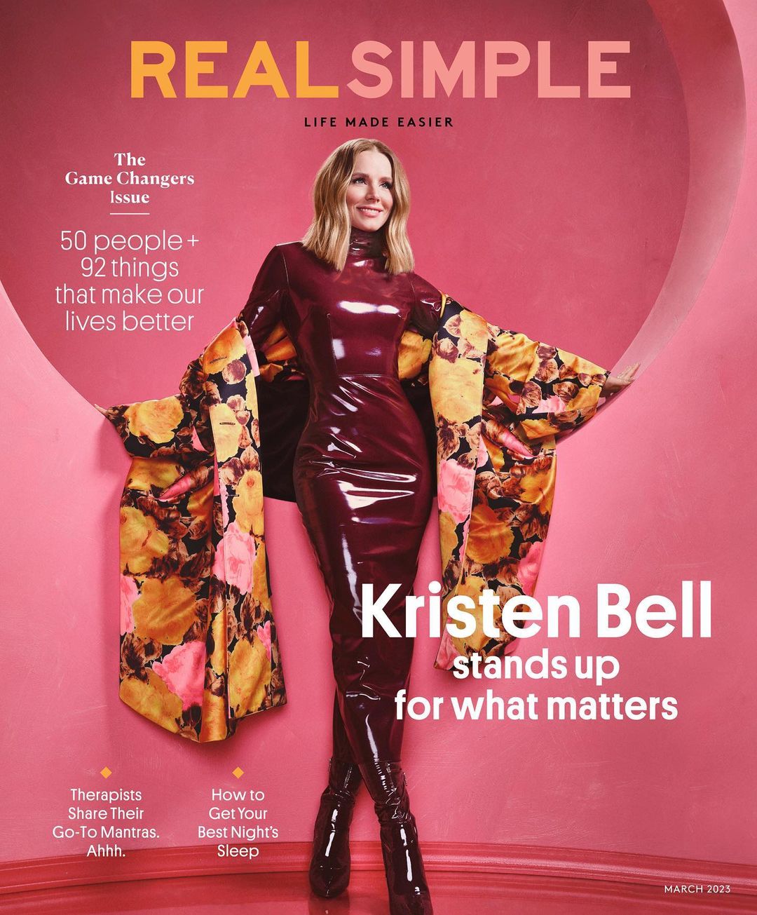 Kristen Bell on the cover of Real Simple magazine.