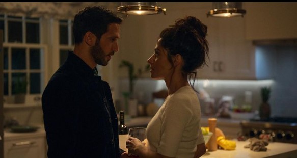 Darius Homayoun and Sarah Shahi in the role of Majid and Billie in Sex/Life