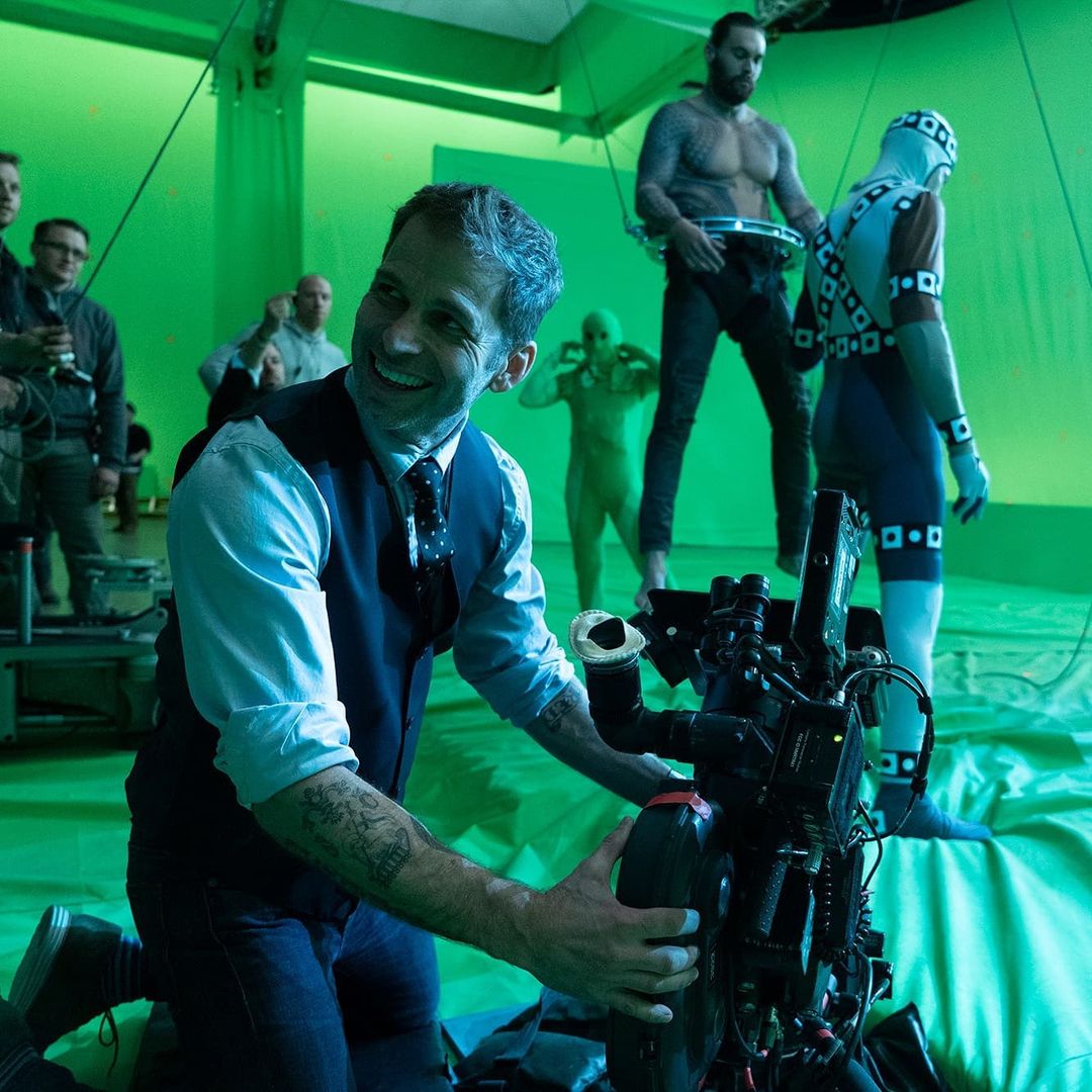 Zack Snyder on the set of 'Justice League.'