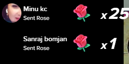 TikTok users send rose to the creator