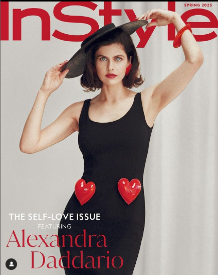 Alexandra Daddario on the cover page of InStyle