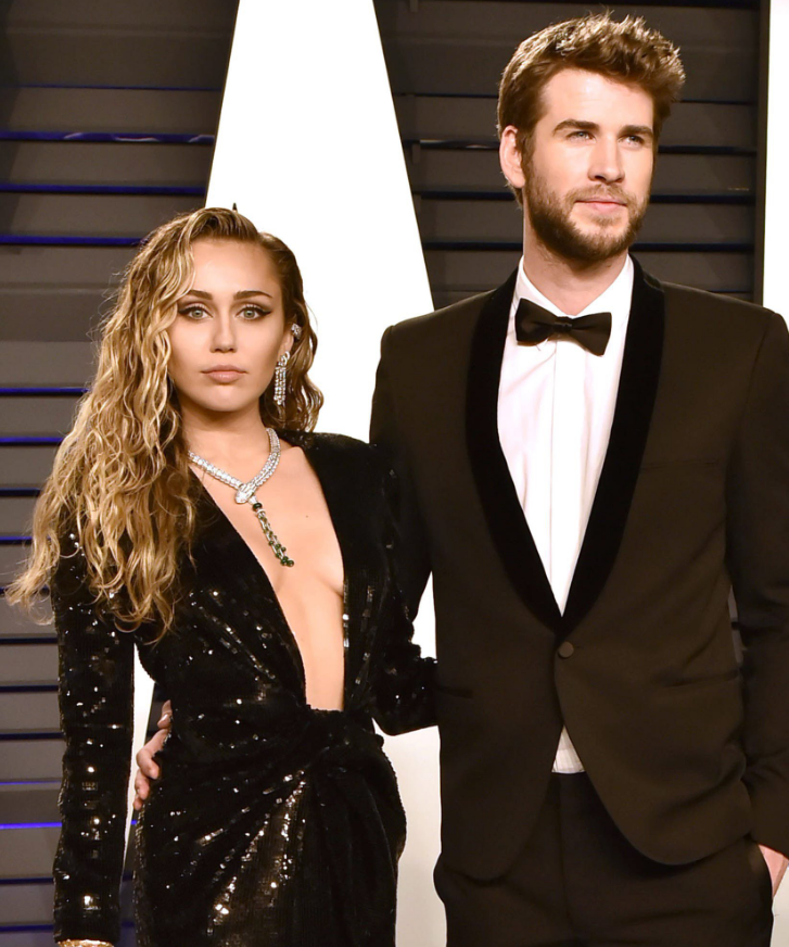Miley Cyrus and her ex-husband Liam Hemsworth. 