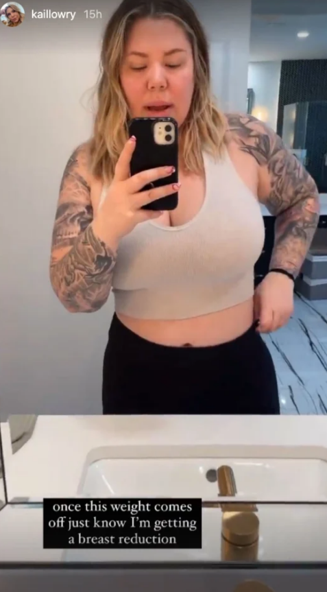 Kailyn Lowry announced her plans to have a breast reduction.