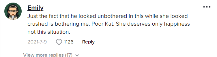 A fan showing her concerns toward Kat Stickler and curious if there was more to the story. 