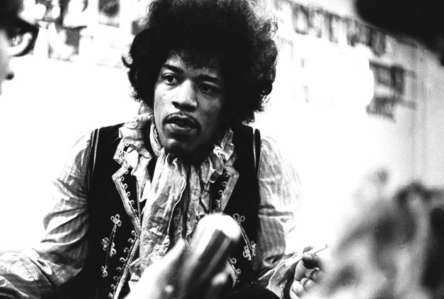 Jimi Hendrix's backstage photo in Copenhagen