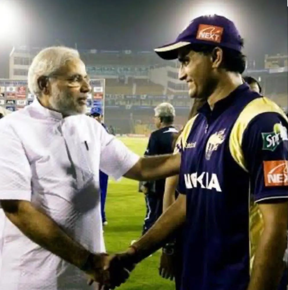 Sourav Ganguly with Indian PM Narendra Modi