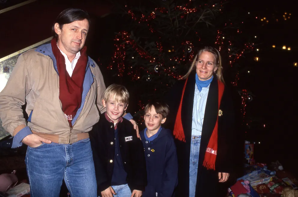 Patricia Brentrup and Kit Culkin, with their sons Macaulay Culkin and Kieran Culkin in 1990 