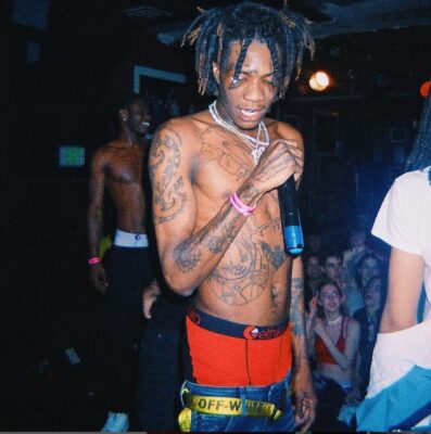 Shirtless picture of Lil Wop showing his tattoos (Source: Instagram) 